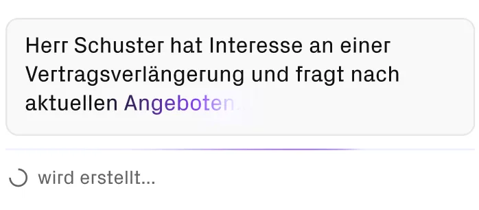 Eine Zusammenfassung wird erstellt